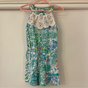 Lilly Pulitzer Little Girls Mini Pearl What a Lovely Place Romper Size XS